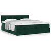 vidaXL Cadre de lit ottoman avec matelas vert fonc&eacute; 200x200 cm velours