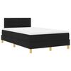 vidaXL Lit &agrave; ressort LED avec bandes LED Noir 120 x 200 cm tissu