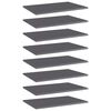 vidaXL Panneaux de biblioth&egrave;que 8 pcs gris brillant bois d&rsquo;ing&eacute;nierie