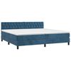 vidaXL Sommier &agrave; lattes de lit avec matelas LED Bleu fonc&eacute; 200x200 cm