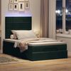 vidaXL Cadre de lit ottoman avec matelas vert fonc&eacute; 120x200 cm velours