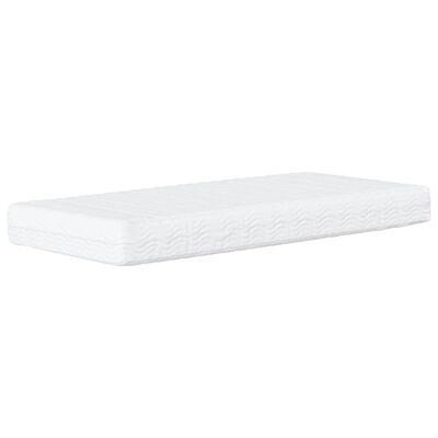 vidaXL Matelas en mousse blanc 90x200 cm dureté H2 H3