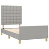 vidaXL Cadre de lit sans matelas avec t&ecirc;te de lit gris clair 90x200cm