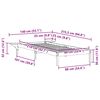 vidaXL Cadre de lit avec tables de chevet Blanc 90 x 210 cm Pin massif