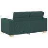 vidaXL Canapé 2 places Vert foncé 120 cm Tissu