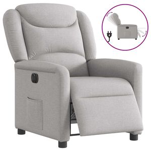 vidaXL Fauteuil inclinable &eacute;lectrique gris nuage tissu