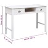vidaXL Buffet Blanc 108x45x76 cm Bois de Paulownia massif
