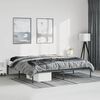 vidaXL Cadre de lit m&eacute;tal sans matelas noir 193x203 cm