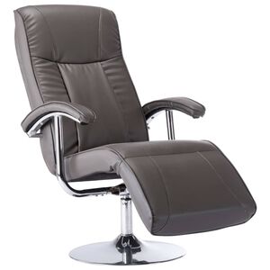 vidaXL Fauteuil TV gris similicuir