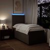 vidaXL Sommier &agrave; lattes de lit et matelas Gris clair 90x190 cm Tissu