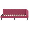 vidaXL Cadre de lit d'angle Bordeaux 90 x 190 cm Velours