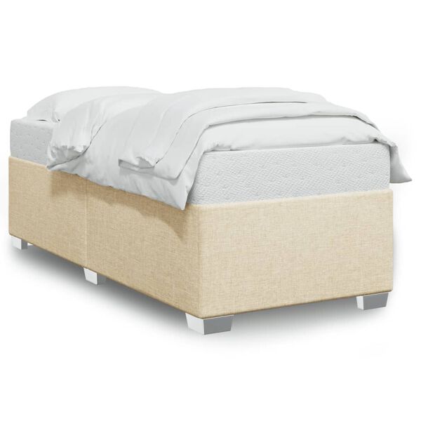 vidaXL Cadre de lit sans matelas cr&egrave;me 80x200 cm tissu