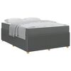 vidaXL Cadre de lit avec matelas Gris fonc&eacute; 140 x 200 cm tissu
