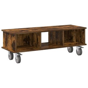 vidaXL Meuble TV Ch&ecirc;ne fum&eacute; 100 x 35 x 35 cm Bois d'ing&eacute;nierie