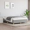 vidaXL Cadre de lit sans matelas gris clair 140x190 cm tissu