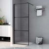 vidaXL Paroi de douche &agrave; l'italienne &agrave; verre ESG Noir 100x195 cm