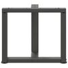 vidaXL Pieds de table basse en T, 2 pi&egrave;ces, anthracite, 50 x 25 x (42-43) cm, acier