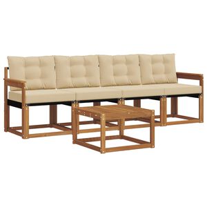 vidaXL Ensemble de canap&eacute;s d'ext&eacute;rieur 5 pc Naturel et Beige