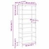vidaXL &Eacute;tag&egrave;re Ch&ecirc;ne fum&eacute; 60 x 29,5 x 149 cm Bois d'ing&eacute;nierie