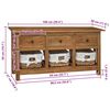 vidaXL Buffet bois d'acajou massif 100x30x50 cm