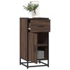 vidaXL Buffet ch&ecirc;ne marron 35,5x35x76 cm bois d'ing&eacute;nierie et m&eacute;tal