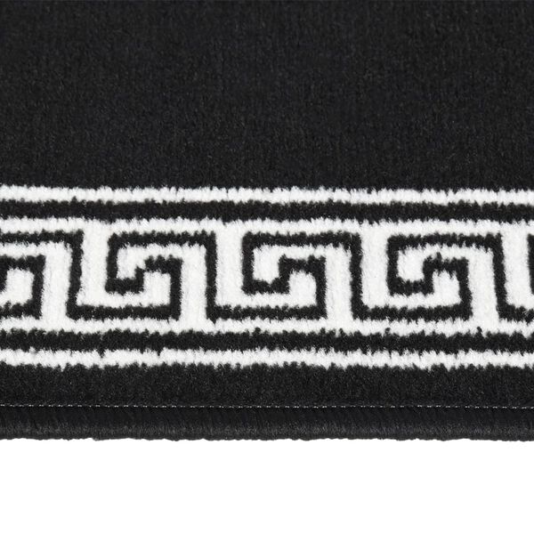 vidaXL Tapis BCF Noir avec motif 60x200 cm