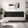 vidaXL Coussin de Dos Noir 160 x 24 x 50 cm tissu