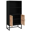 vidaXL Buffet haut noir 60x35x125 cm bois d'ing&eacute;nierie