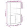 vidaXL Buffet haut ch&ecirc;ne fum&eacute; 62x32x103,5 cm bois d'ing&eacute;nierie