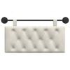 vidaXL T&ecirc;te de lit suspendue Cr&egrave;me 90 x 55 x 7 cm Velours