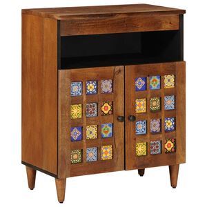 vidaXL Buffet Noyer 60 x 33 x 75 cm Bois de mangue massif