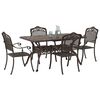 vidaXL Ensemble de salle &agrave; manger pour jardin 5 pcs Bronze Aluminium