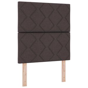 vidaXL Lit &agrave; ressort LED Marron fonc&eacute; 80 x 200 cm tissu