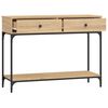 vidaXL Table console ch&ecirc;ne sonoma 100x34,5x75 cm bois d'ing&eacute;nierie