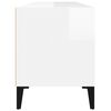 vidaXL Meuble TV blanc brillant 100x34,5x44,5 cm bois d'ing&eacute;nierie