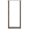 vidaXL Pieds de table de bar en forme de U, 2 pi&egrave;ces, acier naturel, 50 x (100-101) cm