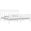 vidaXL Cadre de lit sans matelas blanc 200x200 cm bois massif