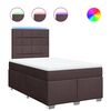 vidaXL Sommier &agrave; lattes de lit avec matelas Marron fonc&eacute; 120x200 cm