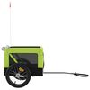 vidaXL Remorque de v&eacute;lo pour animaux de compagnie vert et noir