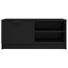 vidaXL Meuble TV Noir 80x35x36,5 cm Bois d'ing&eacute;nierie
