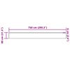 vidaXL Rideau en Dentelle avec des rideaux Blanc 80 x 750 cm Polyester