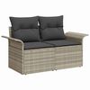 vidaXL Ensemble de canapé de jardin 8 pcs Gris clair Poly rotin