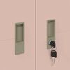 vidaXL Armoire de rangement 2 pcs Rose 80 x 40 x 140 cm Acier