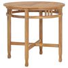 vidaXL Table de bar Ø 80 cm Bois de teck solide