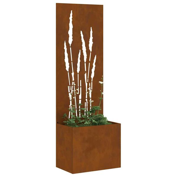 vidaXL &Eacute;cran de confidentialit&eacute; de jardin Fretwork Rouill&eacute; 50 x 140 cm