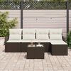 vidaXL Ensemble de canapé de jardin avec stockage 6 pcs Gris polyrotin