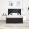 vidaXL Lit &agrave; ressorts avec matelas Noir 200 x 140 cm Polyester
