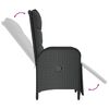 vidaXL Ensemble &agrave; manger de jardin coussins 5pcs Noir R&eacute;sine tress&eacute;e