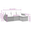 vidaXL Salon de jardin 4 pcs avec coussins gris r&eacute;sine tress&eacute;e