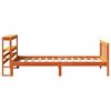 vidaXL Cadre de lit et t&ecirc;te de lit sans matelas cire marron 100x200 cm